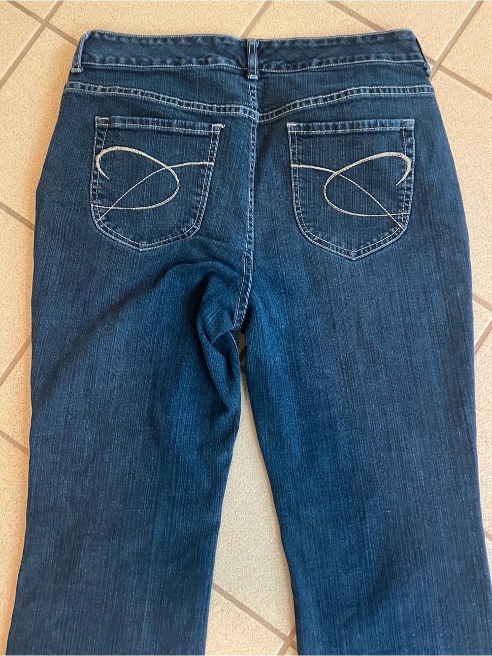 Dark Blue Chicos Platinum Bootcut Jeans size 1 Short (8 short) - Picture 6 of 11